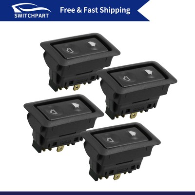 #ad #ad DC 12V 6 Pins Momentary Electric Illuminated Power Window Switch Universal 4 pcs $15.63