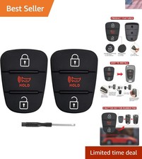 Key Fob Rubber Button Pad for 2010-2014 Kia Soul Rio Sportage Flip Key Remote