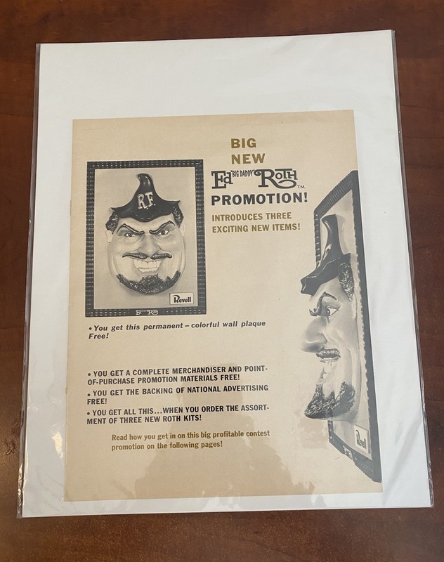 1960s Revell Big New Ed Roth Promotional Dealer Hobby Store Brochure not Aurora