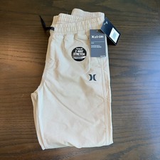 Hurley Performance Tapered Fit Jogger Youth Boy's Size 10/12 Khaki Tan H2O-Dri