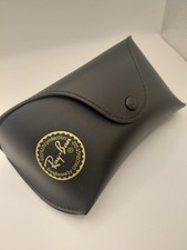 Ray-Ban Black Sunglasses Case Snap Closure Luxottica W/ Cleaning Cloth