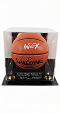 Magic Johnson Autographed Basketball with Display Case Beckett Certified