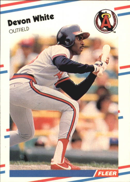1988 Fleer Glossy #506 Devon White - BB