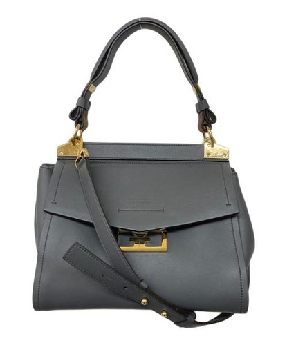 GIVENCHY 2Way Shoulder Bag Mystic Leather Handbag Gray Top Handle Bag