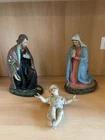 Holy Family Old Plaster Statues for Nativity ��33 cm