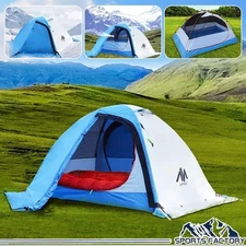 Outdoor 4 Season Waterproof Double Layer Tent 2 Person Ultralight Camping Hiking