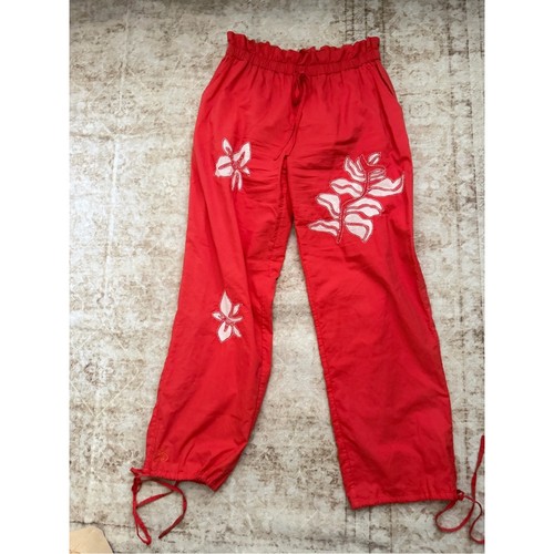 Coniglio Palm Beach Cotton Drawstring Ankle-Tie Pants
