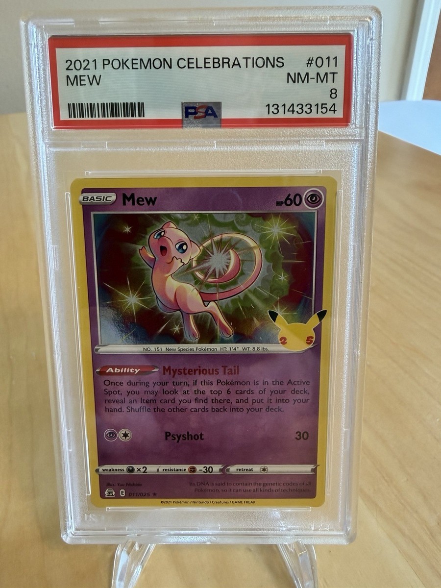 Mew Holo 11/25 Celebrations 25th anniversary Pokemon TCG rare ENGLISH 2021  PSA 8 | eBay