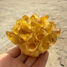 300g+Yellow Phantom Quartz Crystal Cluster Mineral Specimen Gem Reiki healing1pc