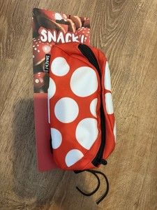Snack! Cycling Mushroom Zippered Frame Bag w/ Hook & Loop Attachment - Red/White