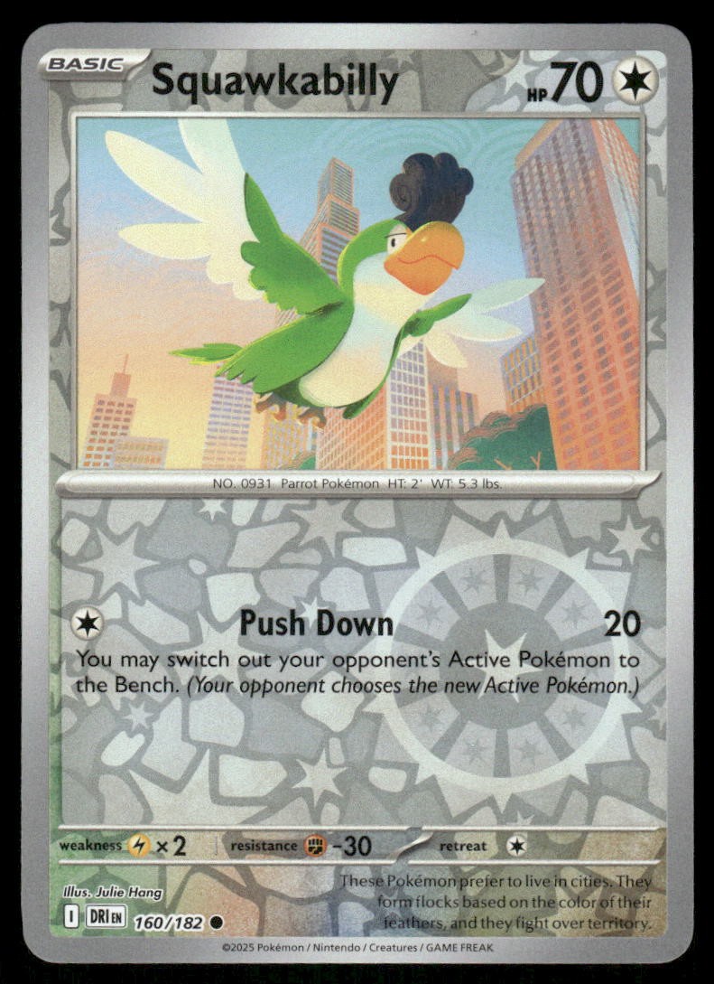 Squawkabilly 160/182 - Destined Rivals - Reverse Holo Common NM