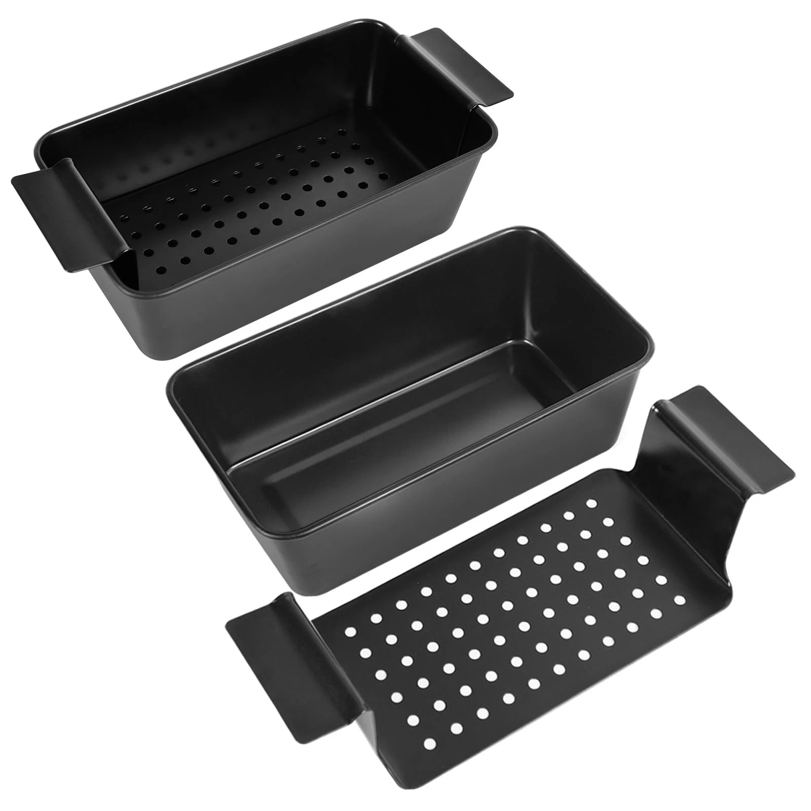 Meatloaf Pan with Drain Tray, 2 Pack, Non Stick Meat Loaf Pan with Drip Tray,...