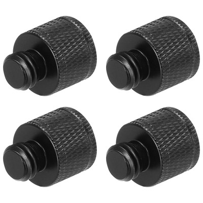 4er Pack Mikrofon Ständer Adapter M10 Innen auf 3/8 Außengewinde Schraubadapter Aluminium