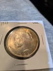 Peace Silver Dollars 1922 Uncirculated, And GREAT Toning ....looks mint