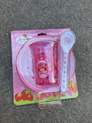 Vintage 2003 Strawberry Shortcake Girls Baby Breakfast 3-peice Set NEW  RARE
