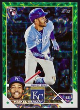 2023 Topps Update Series Maikel Garcia #US144 Green Foil /499 (RC) Royals