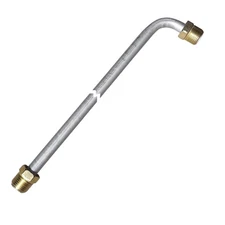 3/8" Fuel Line 20 Inch OE Zinc Steel 90 Degree Bend Flared 5/8-18 Tube Nuts SAE