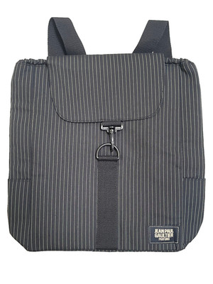 Jean Paul Gaultier Parfums Pinstripe Backpack Navy Blue Nylon Logo