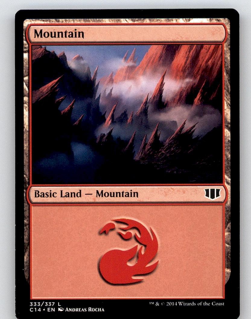 Mountain (333) 333 Land Commander 2014 Magic: The Gathering Lightly Played
