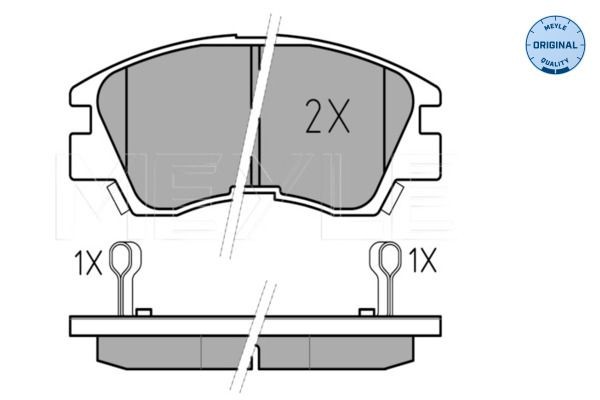 Meyle 025 213 7316/W Bremsbelagsatz Vorne , Passt Zu: Mitsubishi L 300 / Delica-image