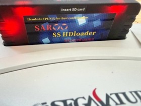 SEGA Saturn HST-3220 Console JUNK No CD Read SAROO SS HDLoader SD Card Japan#532