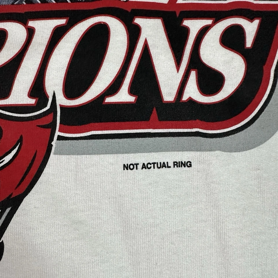 Camisa De Colección Reebok Tampa Bay Buccaneers Para Hombres Grande Blanca Super Bowl Anillo NFL Foto 3 de 4