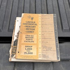 1960 1964 Lincoln Master Parts Catalog Mercury Meteor Continental Book Read