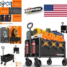 Versatile Grocery Wagon with 360 Degrees Rotating Wheels for Easy Maneuvering
