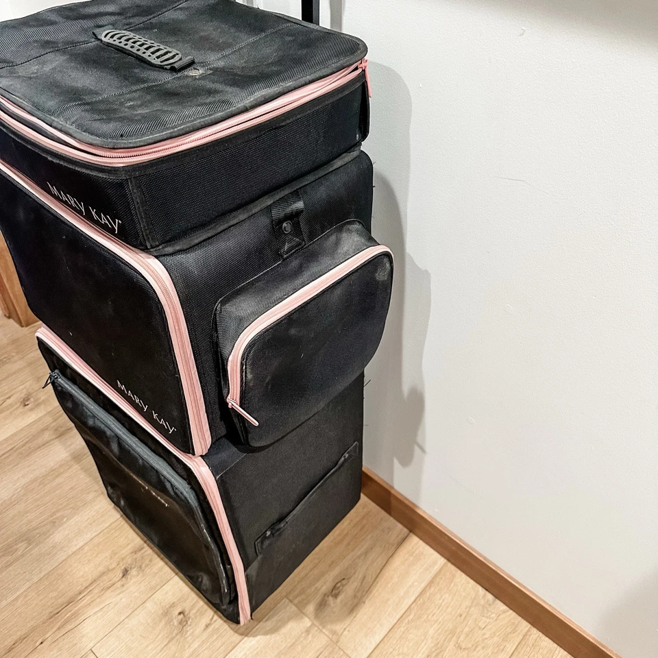 Mary Kay Consultant 3 Tier Large Wheeled Travel Roller Case Luggage Cart - Image 3 of 4