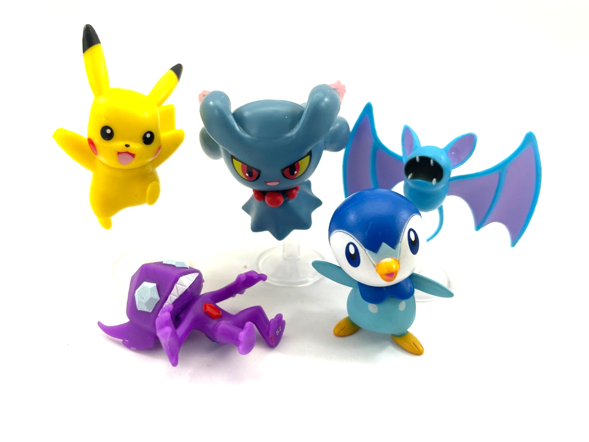 Jazwares Pokemon Figure Lot Piplup Sableye Zubat Pikachu