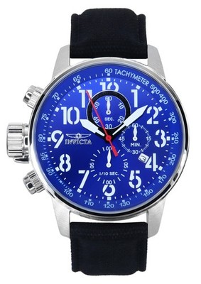 Invicta Lefty Force Chronograph Techymeter Blue Dial 1513 100M Men's Watch