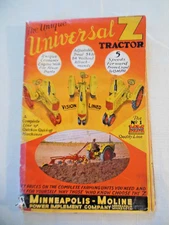 Vintage 1940 Minneapolis-Moline Universal "Z" Tractor Brochure