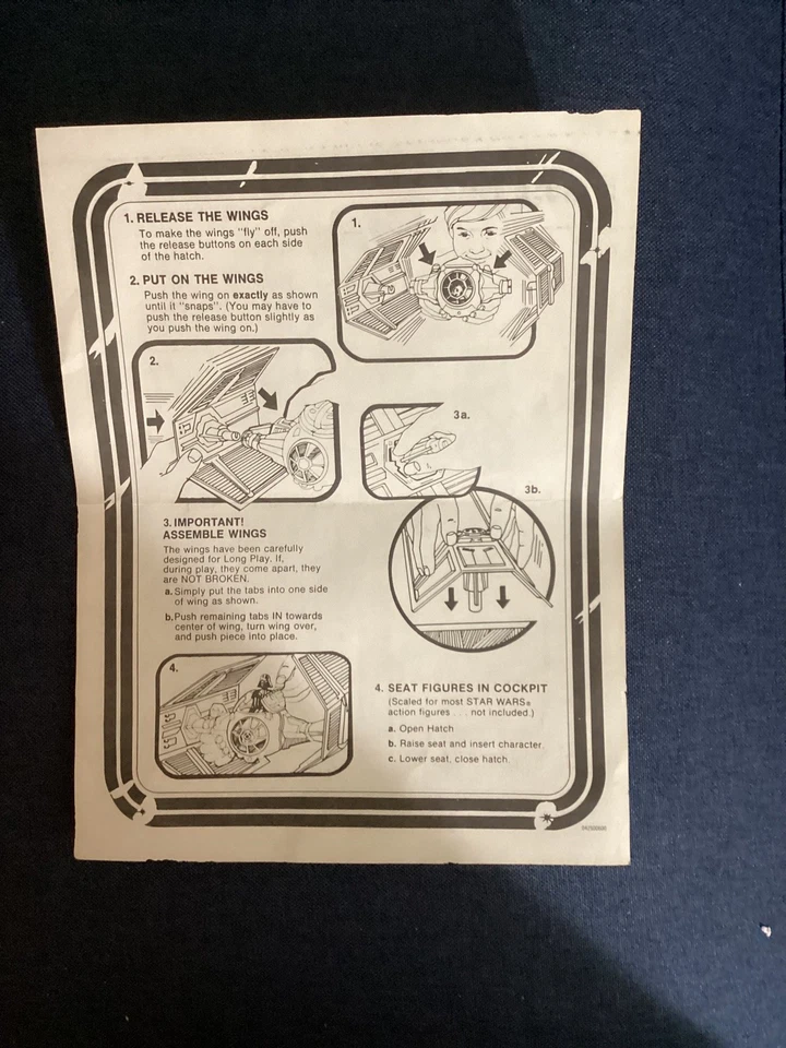 Star Wars Kenner Darth Vader Tie Fighter 100% Комплект и Лазеры Работают! - Изображение 2 из 4