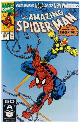 Amazing Spider-Man #352 1991 Marvel Comics VF Comic Book Direct Nova