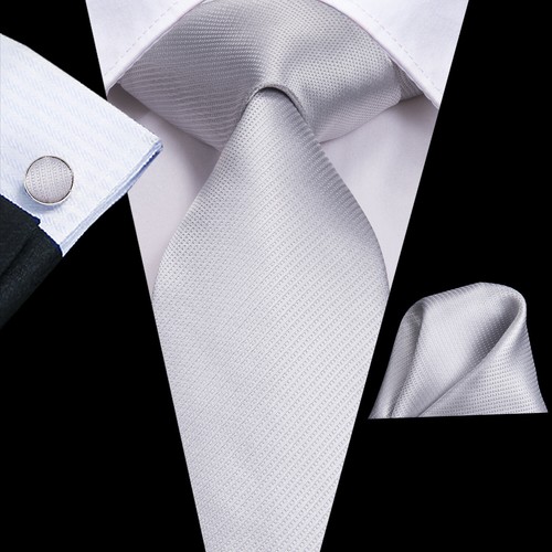Cravatta uomo nera oro viola paisley righe tinta unita cravatta fazzoletto set matrimonio - Foto 20 di 177