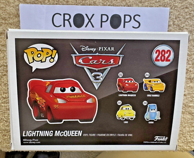 RARE CHROME Lightning McQueen CARS 282 Funko Pop Vinyl New in Mint
