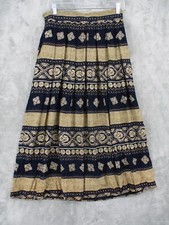 Vintage Casual Corner Skirt Large Multicolor Bohemian Pleated Modest Casual