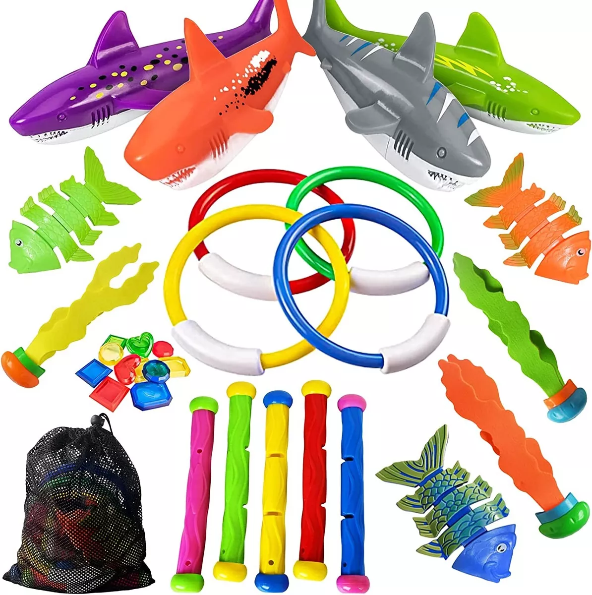 Jasonwell Pool Diving Toys Games - 31 PCS Swimming Pool Toys for