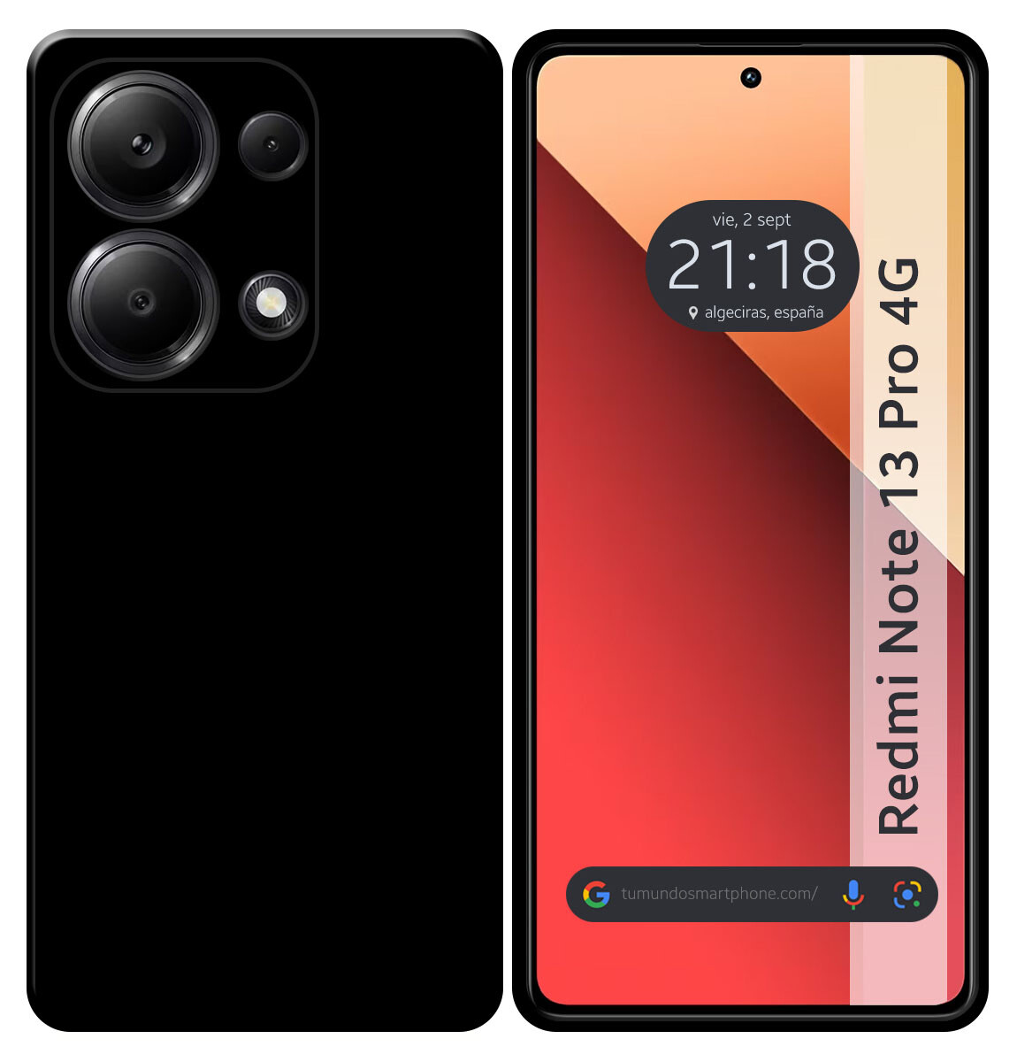 Cover Silicone TPU Gel Nera per Xiaomi Redmi Note 13 Pro 4G