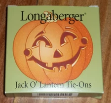 Longaberger 2001 Jack O' Lantern Tie-Ons Set Halloween USA 2001 New In Box