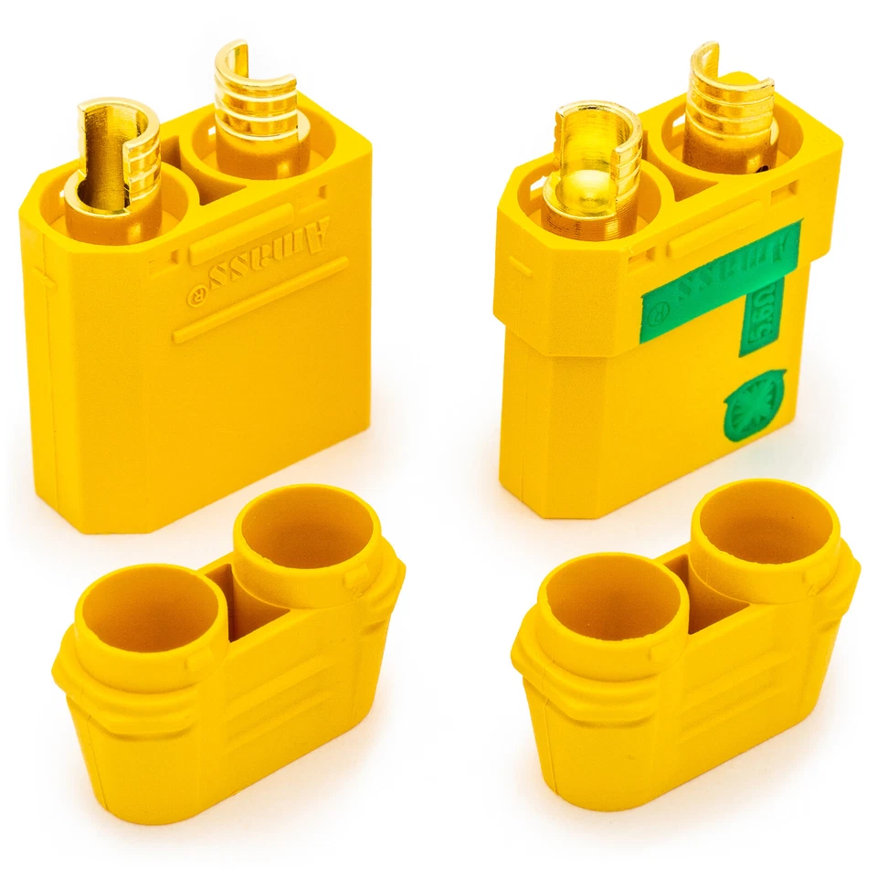 XT90S Anti Blitz Stecker + Buchse, 1-5 Paar LiPo Hochstrom Goldstecker, 4,5mm - Bild 3 von 4