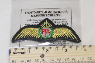 PPL Flight Wings Private Pilot Costume Patch Iron On Applique Embroidered - NEW