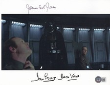 JAMES EARL JONES DAVID PROWSE SIGNED AUTOGRAPH STAR WARS 8X10 PHOTO BAS BECKETT
