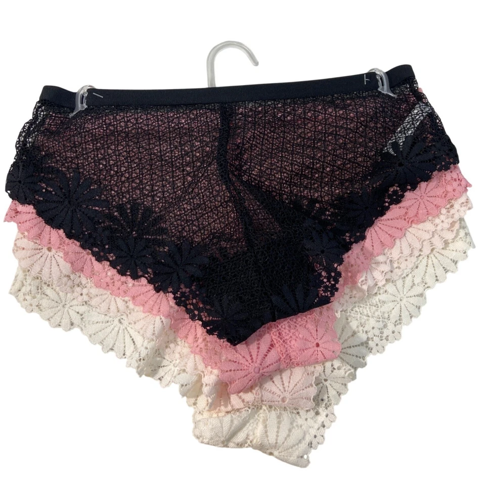 Laura Ashley Intimates Womens Lace Hipster Panties Set Of 3 Sz M- New - Image 2 of 4