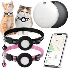Pet Collar & Smart Tag Tracker fr Key Wallet Cat Dog Work with Apple Find My IOS