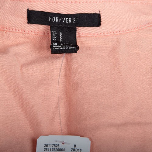 Forever 21 Peach Vest Studded Gold Cotton Stretch Biker Moto Punk NWT - Picture 5 of 5