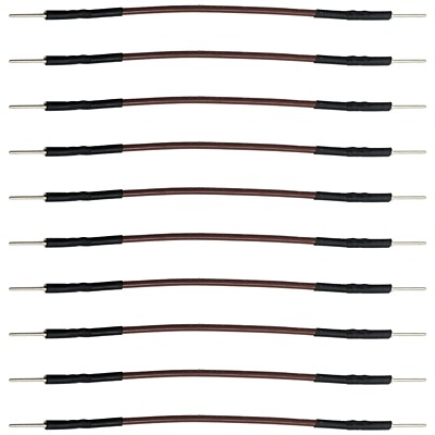 10 Pack 2-inch Brown Reinforced Male to Male Jumper Wire for Breadboard (RoHS)