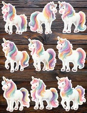 Unicorn Die Cut Vinyl Stickers Set Scrapbooking Laptop Water Bottle