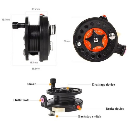 Fishing Reels Ball Bearings Mini Fishing Reel Portable Carp Winter Ice Fishing - Picture 3 of 7