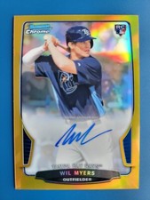 Wil Myers 2013 BOWMAN CHROME ROOKIE GOLD REFRACTOR AUTO #D 29/50 TAMPA BAY RAYS!